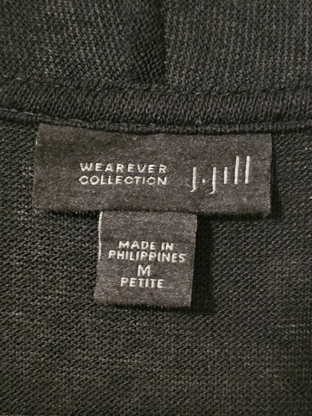 J.Jill Wearever Black Open-Front Lightweight Cardigan